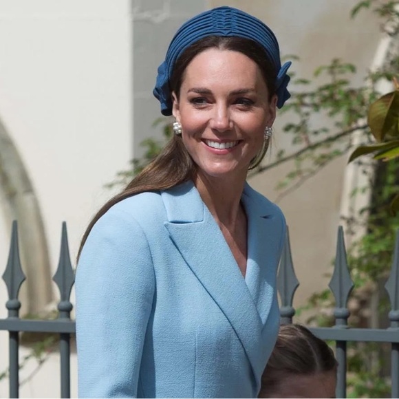 NWT H&M Light Blue Linen Belted Blazer Jacket Oversized Lined Size XSmall - Picture 11 of 16